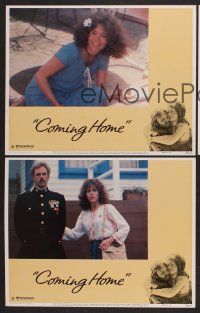 9c659 COMING HOME 3 LCs '78 Jane Fonda, Jon Voight, Bruce Dern, Hal Ashby, Vietnam veterans!