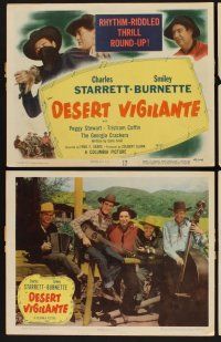 9c121 DESERT VIGILANTE 8 LCs '49 Charles Starrett as the Durango Kid & Smiley Burnette!