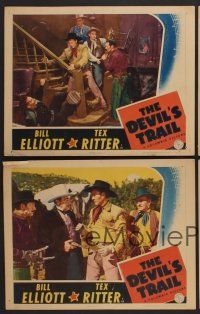 9c481 DEVIL'S TRAIL 6 LCs '42 William 'Wild Bill' Elliott, Tex Ritter, Eileen O'Hearn!
