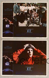 9c136 E.T. THE EXTRA TERRESTRIAL 8 LCs '82 Steven Spielberg classic, Drew Barrymore, Henry Thomas!