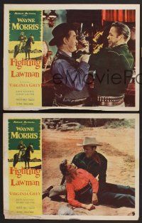 9c665 FIGHTING LAWMAN 3 LCs '53 Wayne Morris & Virginia Grey in Arizona western action!