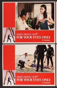 9c149 FOR YOUR EYES ONLY 8 LCs '81 Roger Moore as Bond, Carole Bouquet, sexy Lynn-Holly Johnson!
