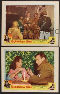 9c674 GUERRILLA GIRL 3 LCs '53 Helmut Dantine & sexy Marianna in her only role!