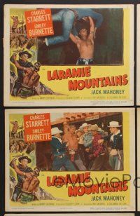 9c535 LARAMIE MOUNTAINS 5 LCs '52 Charles Starrett & Smiley fighting Native Americans!