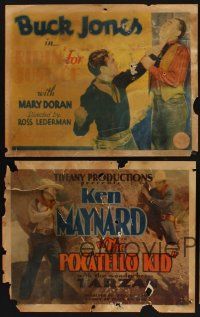 9c011 LOT OF 21 'FOUND IN A BARN' LOBBY CARDS 21 LCs '30s westerns, Buck Jones, Ken Maynard & Hoot!