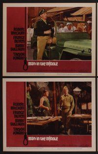 9c229 MAN IN THE MIDDLE 8 LCs '64 Robert Mitchum, France Nuyen, directed by Guy Hamilton!