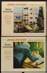 9c500 REAR WINDOW 6 LCs '54 Alfred Hitchcock, voyeur Jimmy Stewart & sexy Grace Kelly!