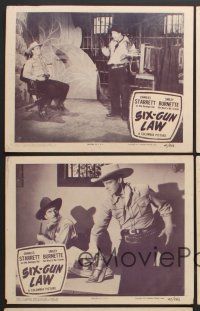 9c547 SIX-GUN LAW 5 LCs '47 Charles Starrett as The Durango Kid, Smiley Burnette