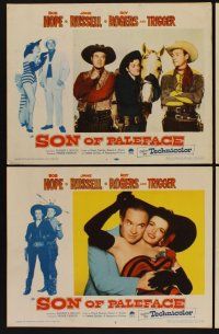 9c339 SON OF PALEFACE 8 LCs '52 Roy Rogers & Trigger, Bob Hope, sexy Jane Russell!