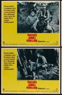 9c361 TARZAN'S JUNGLE REBELLION 8 LCs '70 Ron Ely in loincloth battles a madman's lust for power!