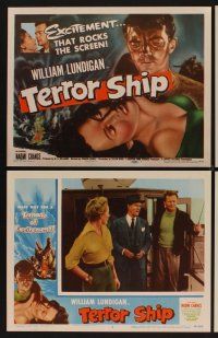9c363 TERROR SHIP 8 LCs '54 William Lundigan, Naomi Chance, excitement rocks the screen!