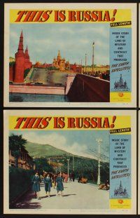 9c459 THIS IS RUSSIA 7 LCs '58 Sputnik, space race documentary, inside story of land of mystery!