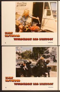 9c370 THUNDERBOLT & LIGHTFOOT 8 LCs '74 Clint Eastwood, Jeff Bridges, George Kennedy!
