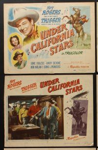 9c383 UNDER CALIFORNIA STARS 8 LCs '48 Roy Rogers & Trigger, Jane Frazee, Andy Devine!