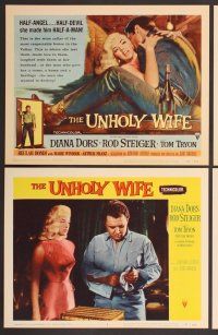 9c386 UNHOLY WIFE 8 LCs '57 sexy bad girl Diana Dors, Rod Steiger, Marie Windsor, Tom Tryon!