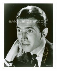 9d095 JAMES STEWART signed 8x9.75 REPRO still '80s youthful head & shoulders portrait of the star!