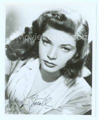 9d106 LAUREN BACALL signed 8x10 REPRO still '70s most sultry close up portrait with great hair!