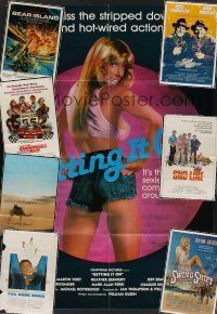 9d007 LOT OF 50 FOLDED ONE-SHEETS lot '69 - '89 Getting It On, Cannonball Run, Swing Shift + more!