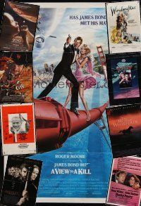 9d009 LOT OF 9 FOLDED ONE-SHEETS lot '75 - '98 View to a Kill, Top Gun, 2010, Drowning Pool + more!