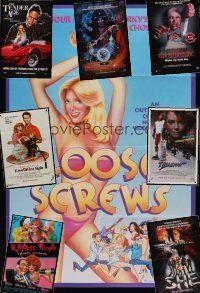 9d010 LOT OF 16 FOLDED VIDEO ONE-SHEETS lot '77 - '86 wild different sexy images!
