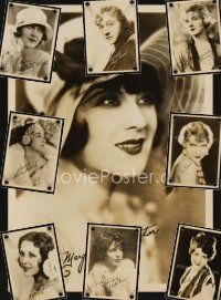 9d017 LOT OF 9 DELUXE 5x7 FAN PHOTOS OF FEMALE STARS lot '20s lots of top ladies of the day!