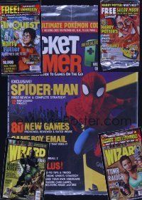 9d035 LOT OF 7 GAMER MAGAZINES lot '00 Wizard with Hollywood Movie Poster Price Guide & more!