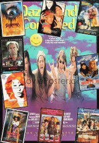9d054 LOT OF 38 UNFOLDED AND FORMERLY FOLDED VIDEO ONE-SHEETS lot '85 - '95 Dazed & Confused & more!