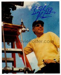 9d072 BILLY BOB THORNTON signed color 8x10 REPRO still '00 great c/u by movie camera on the set!