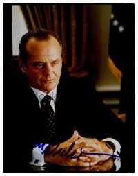 9d093 JACK NICHOLSON signed color 8x10.25 REPRO still '00s as the President from Mars Attacks!