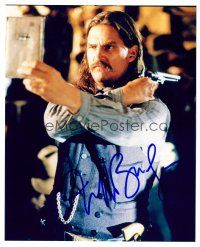 9d097 JEFF BRIDGES signed color 8x10 REPRO still '01 great portrait as Wild Bill Hickok with gun!