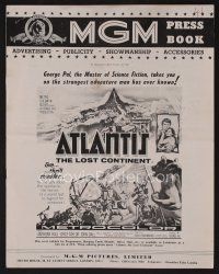 9d294 ATLANTIS THE LOST CONTINENT English pressbook '61 George Pal underwater sci-fi!