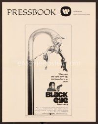 9d301 BLACK EYE pressbook '74 Fred Williamson, blaxploitation, wild killer dog cane image!