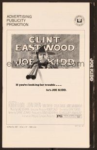 9d348 JOE KIDD pressbook '72 cool art of Clint Eastwood pointing double-barreled shotgun!