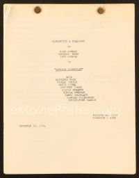 9d235 CAPTAIN LIGHTFOOT continuity & dialogue script Dec 15, 1954, screenplay by Burnett & Brodney