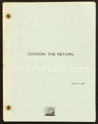 9d239 COCOON THE RETURN revised fifth draft script March 4, 1988, screenplay by McPherson & Bradley