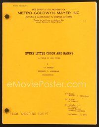 9d245 EVERY LITTLE CROOK & NANNY revised final shooting script Sept 17, 1971, screenplay by Howard!