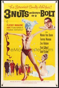 9e023 3 NUTS IN SEARCH OF A BOLT 1sh '64 sexy Mamie Van Doren in tassles & little else!