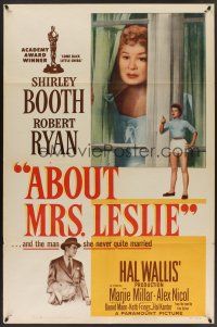 9e031 ABOUT MRS. LESLIE 1sh '54 Shirley Booth, Robert Ryan, the man she never quite married!