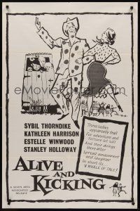 9e052 ALIVE & KICKING 1sh '59 Sybil Thorndike, Kathleen Harrison, ladies frail for adventure!