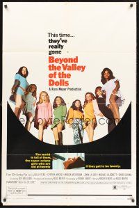 9e010 BEYOND THE VALLEY OF THE DOLLS 1sh '70 Russ Meyer's girls who are old at twenty!