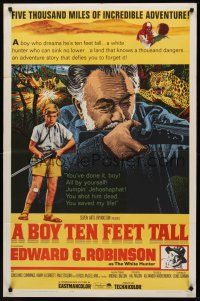 9e201 BOY TEN FEET TALL 1sh '65 Edward G. Robinson, 5000 miles of incredible adventure!