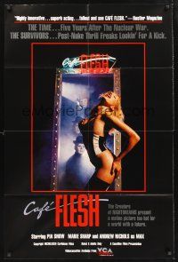 9e228 CAFE FLESH video/theatrical 1sh '82 Pia Snow, Marie Sharp, post nuclear sexy sci-fi!