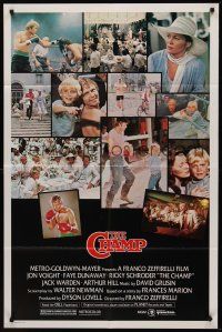 9e253 CHAMP 1sh '79 great images of Jon Voight boxing with Ricky Schroder, Faye Dunaway!