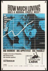 9e012 COMMON LAW CABIN 1sh '67 Russ Meyer, How much loving does a normal couple need?