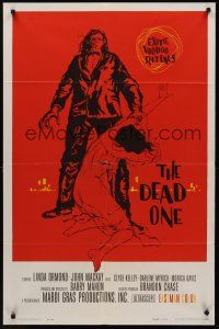 9e312 DEAD ONE 1sh '60 directed by Barry Mahon, exotic voodoo rituals, wild artwork!