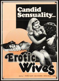 9e372 EROTIC WIVES Canadian 1sh '77 Pierre Oudry, Ana Douking, Mona Mour, candid sensuality!