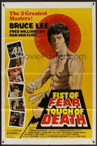 9e400 FIST OF FEAR TOUCH OF DEATH 1sh '80 Tierney art of Bruce Lee, + Fred Williamson, Van Clief!