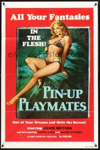 9e705 PIN-UP PLAYMATES 1sh '70s out of your dreams and onto the screen, sexy artwork!