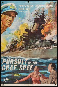 9e733 PURSUIT OF THE GRAF SPEE 1sh '57 Powell & Pressburger's Battle of the River Plate!