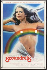 9e773 SCOUNDRELS 1sh '82 Ron Jeremy, sexy topless Ariel Lee in rainbow!